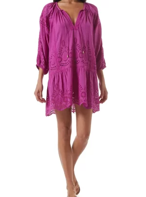 Ashley Eyelet Detail Cotton Cover-Up Tunic